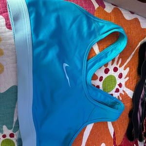 blue nike sports bra